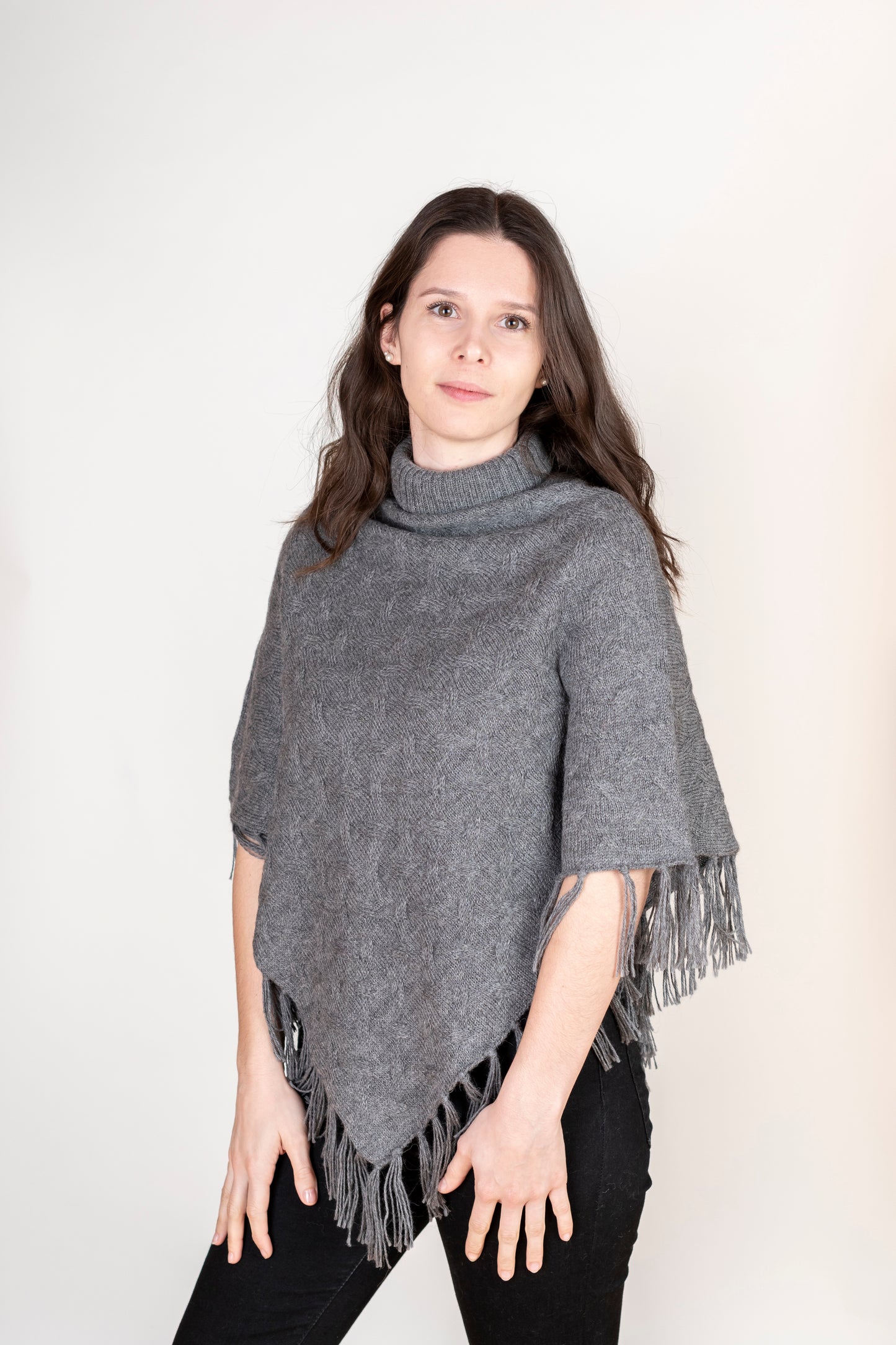 Rollkragen Poncho