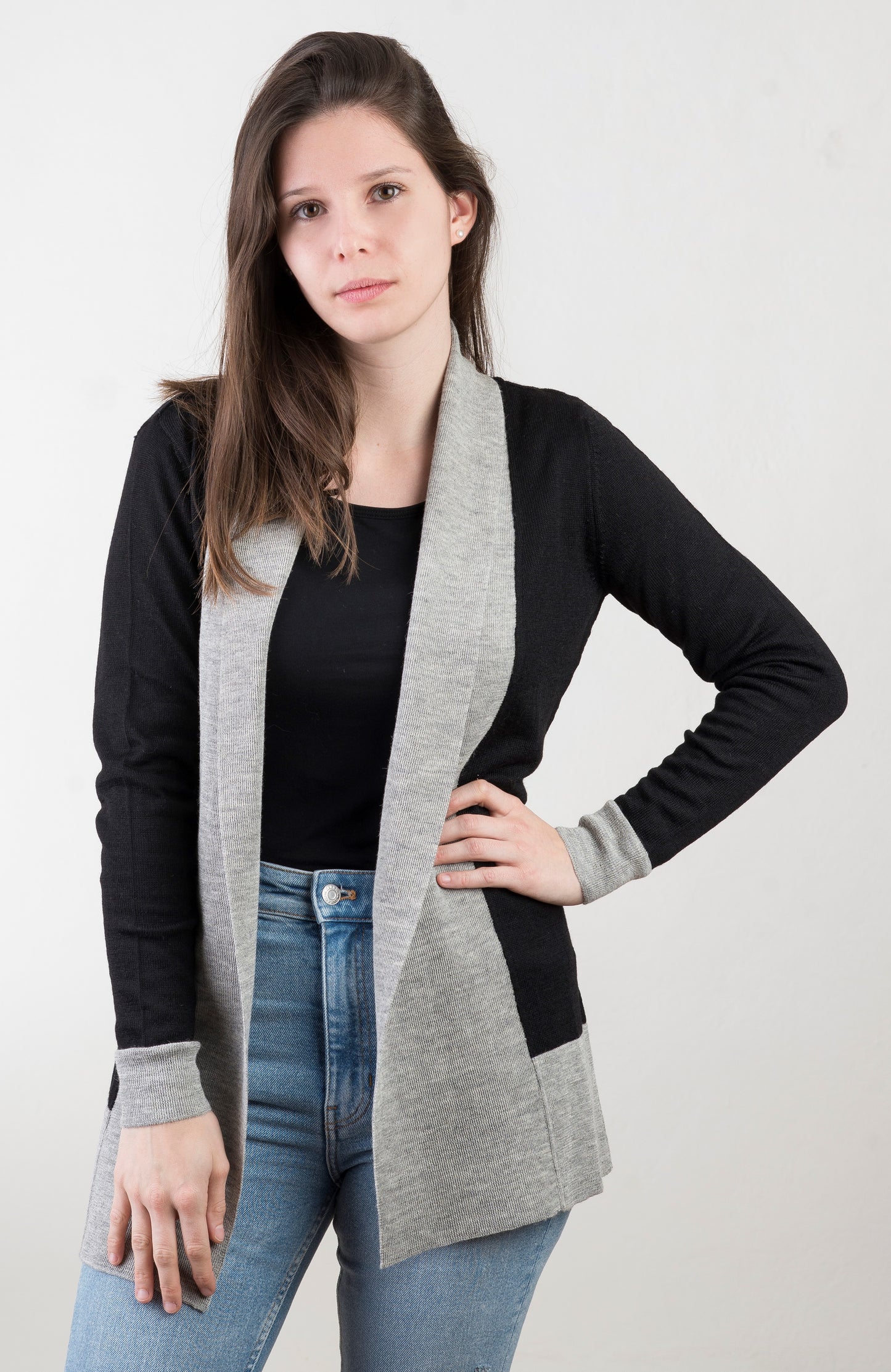 Cardigan zweifarbig